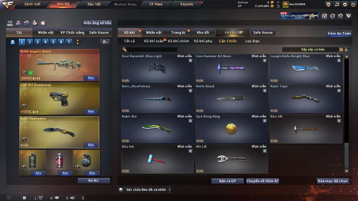 shop acc cf uy tin gia re